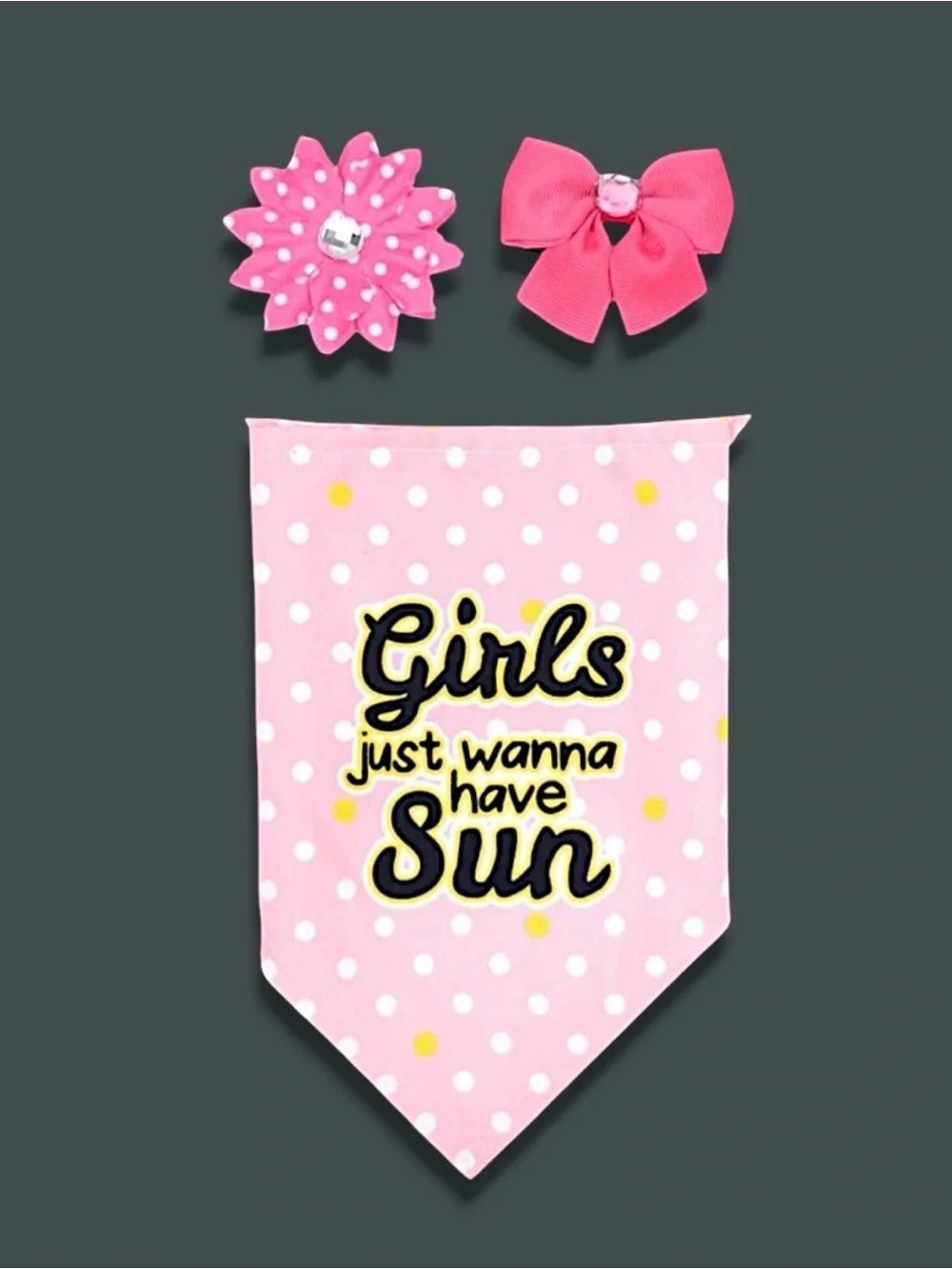 Vibrant Life Dog Girls Just Wanna Have Sun Bandana Set